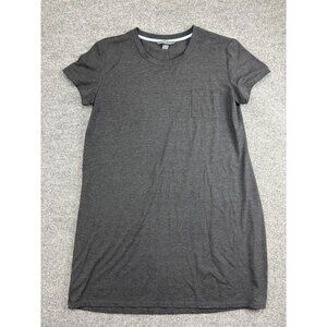 Free Fly T Shirt Dress Womens XL Gray Bamboo Pocket Crew Neck Casual Stretch
